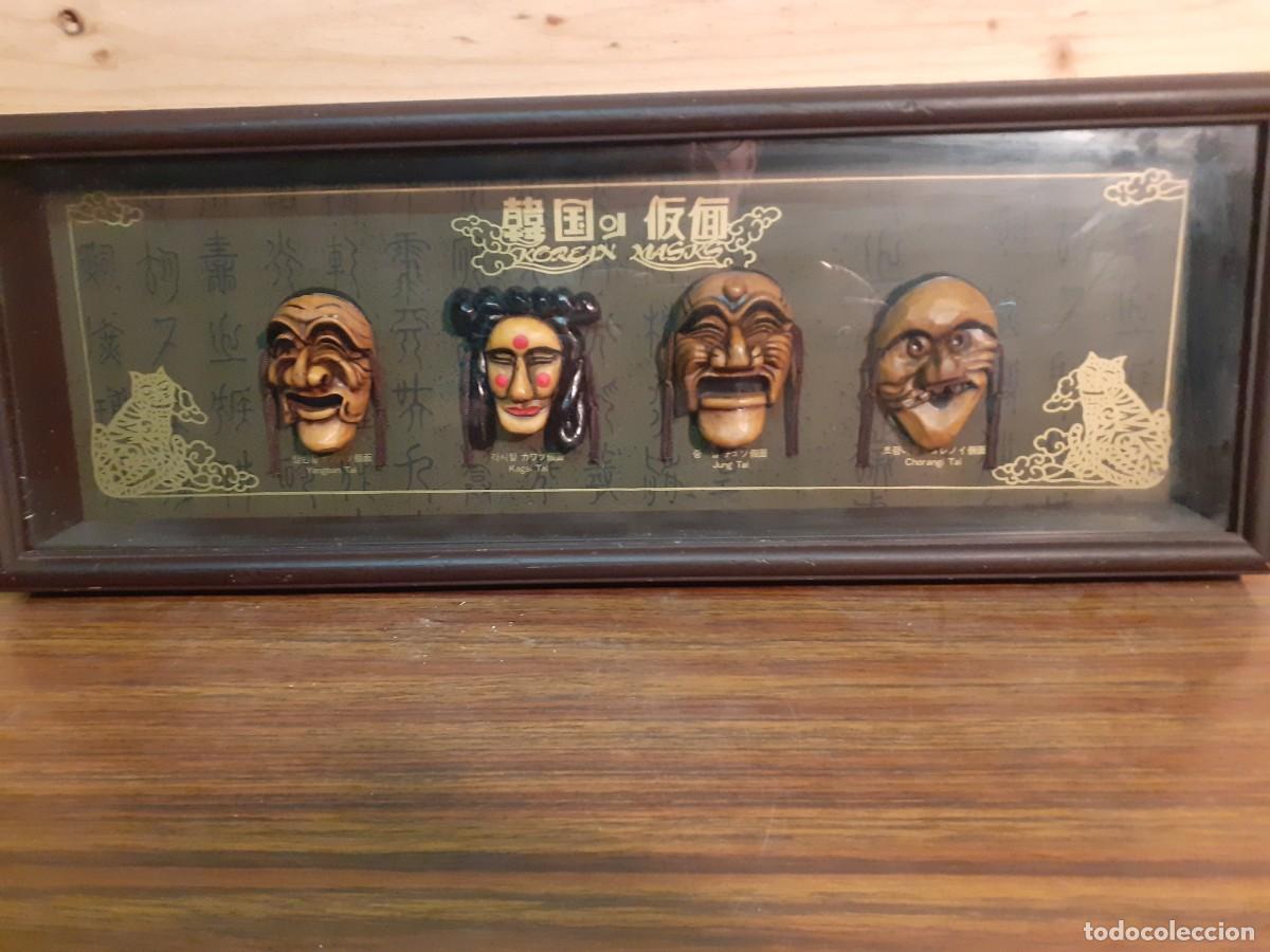 Otros objetos de arte: Cuadro mascaras teatro tradicional coreano - Foto 1