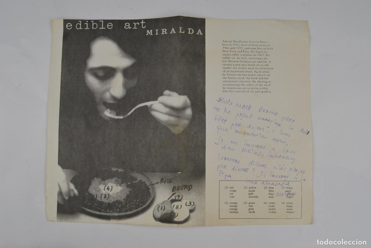 Otros objetos de arte: Antoni Miralda, manuscrito dirigido a Joan Brossa. - Foto 4