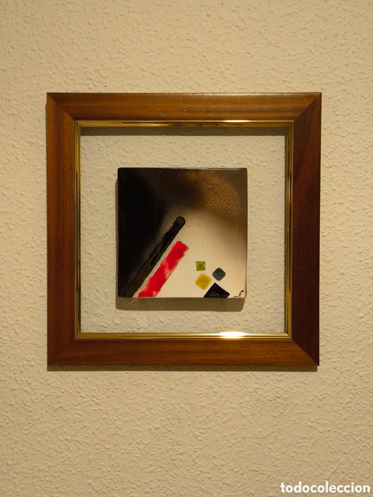 Otros objetos de arte: Cuadro abstracto relieve hecho en ceramica Pindado - Foto 2