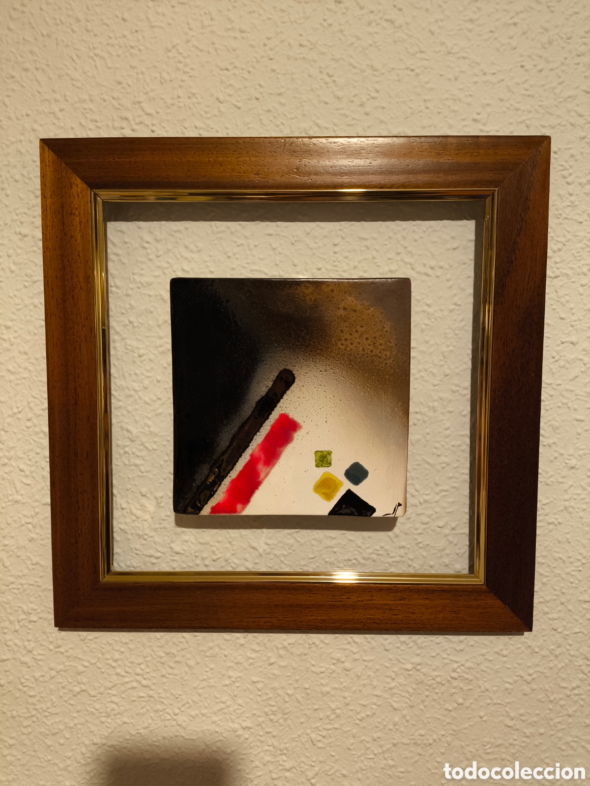Otros objetos de arte: Cuadro abstracto relieve hecho en ceramica Pindado - Foto 3