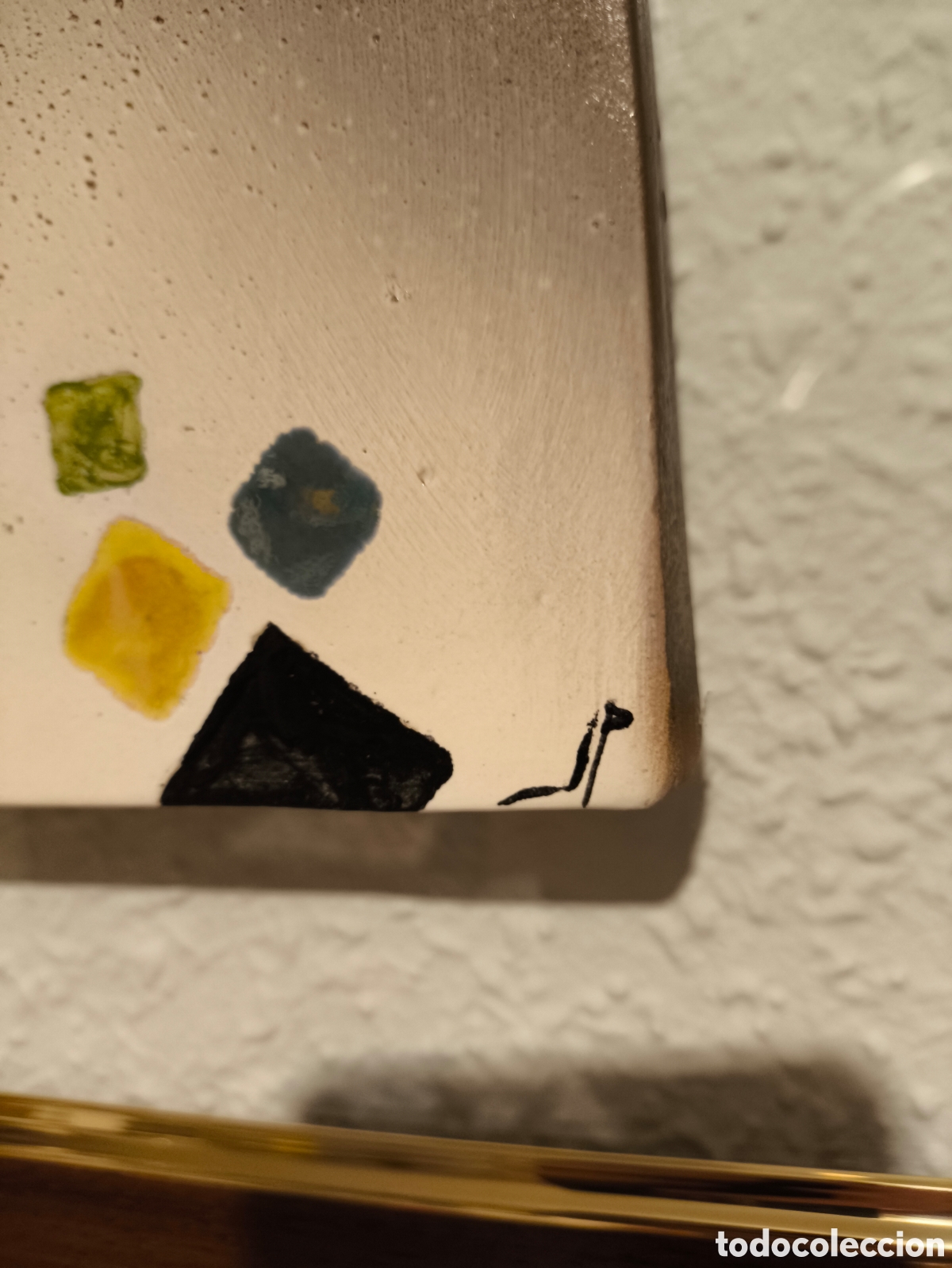 Otros objetos de arte: Cuadro abstracto relieve hecho en ceramica Pindado - Foto 5