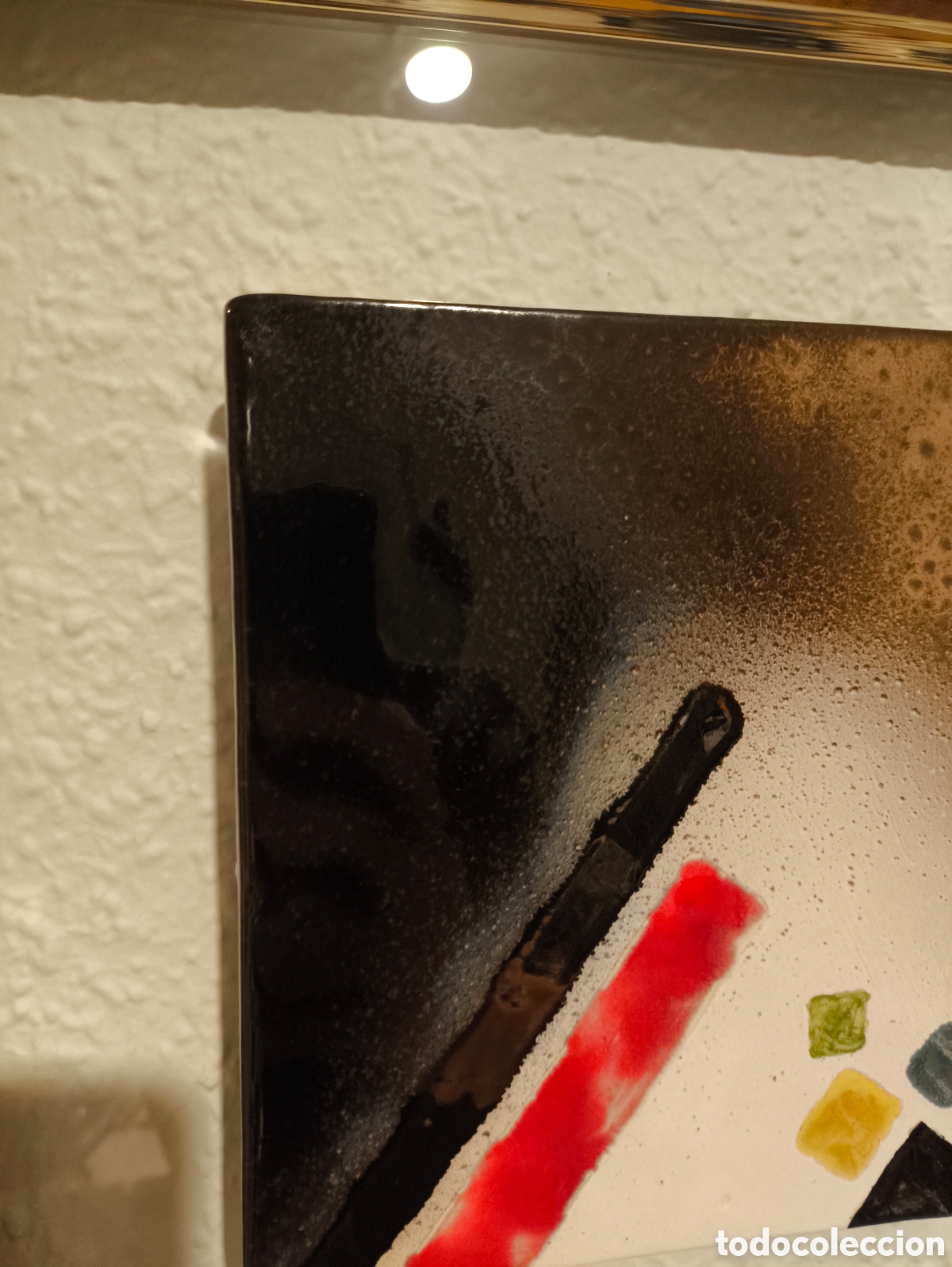 Otros objetos de arte: Cuadro abstracto relieve hecho en ceramica Pindado - Foto 8