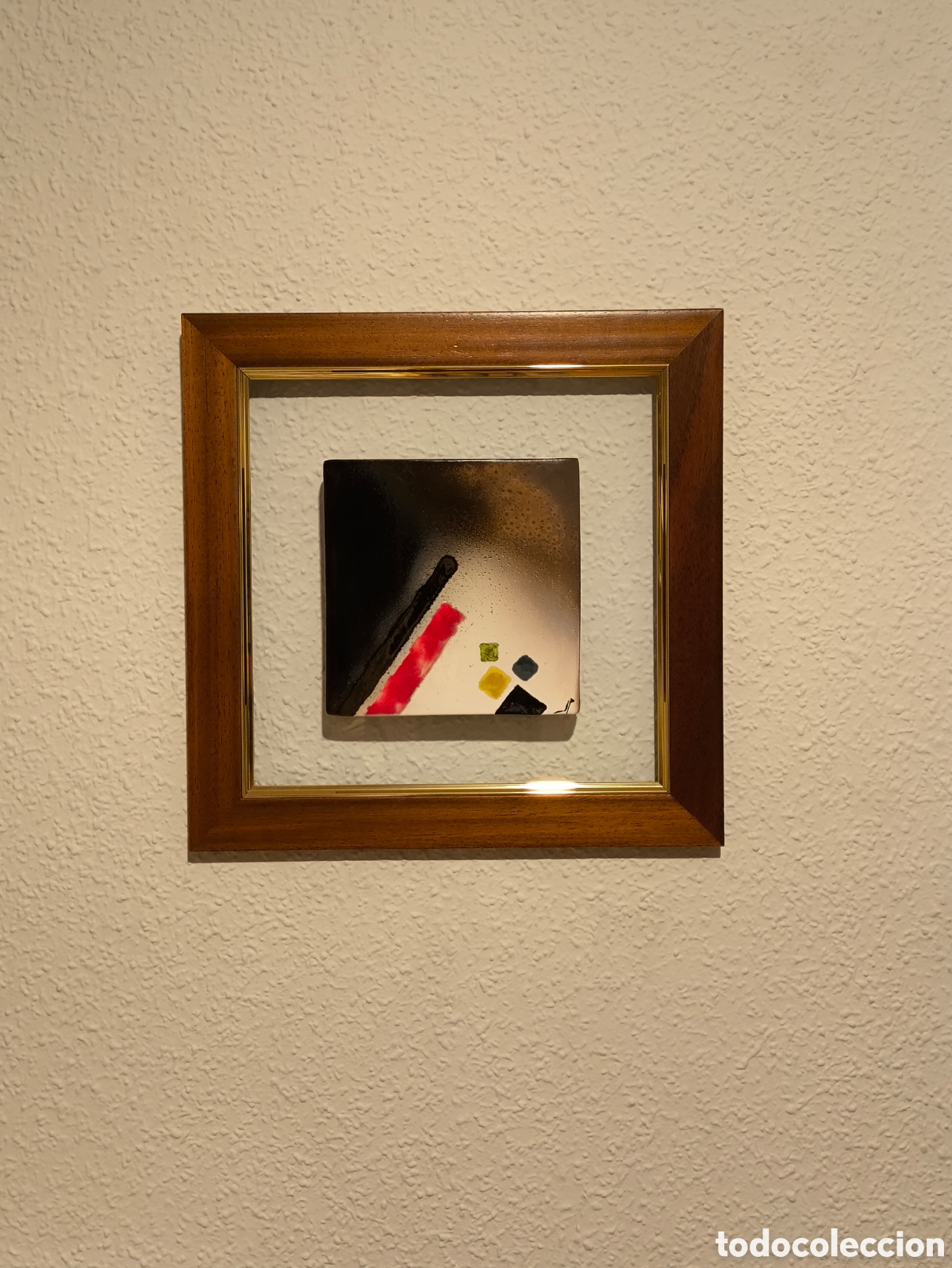 Otros objetos de arte: Cuadro abstracto relieve hecho en ceramica Pindado - Foto 1