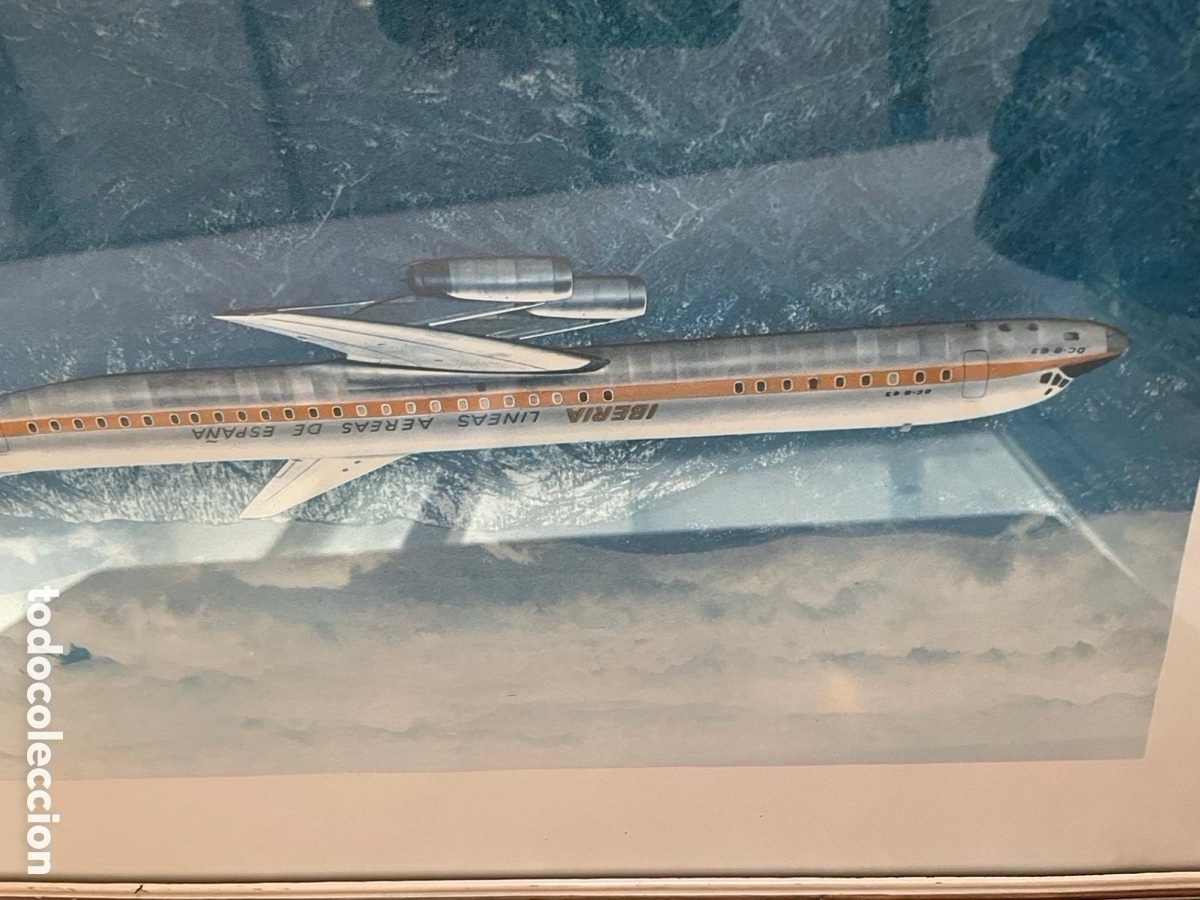 Otros objetos de arte: Cuadro antiguo avi&oacute;n - Foto 2