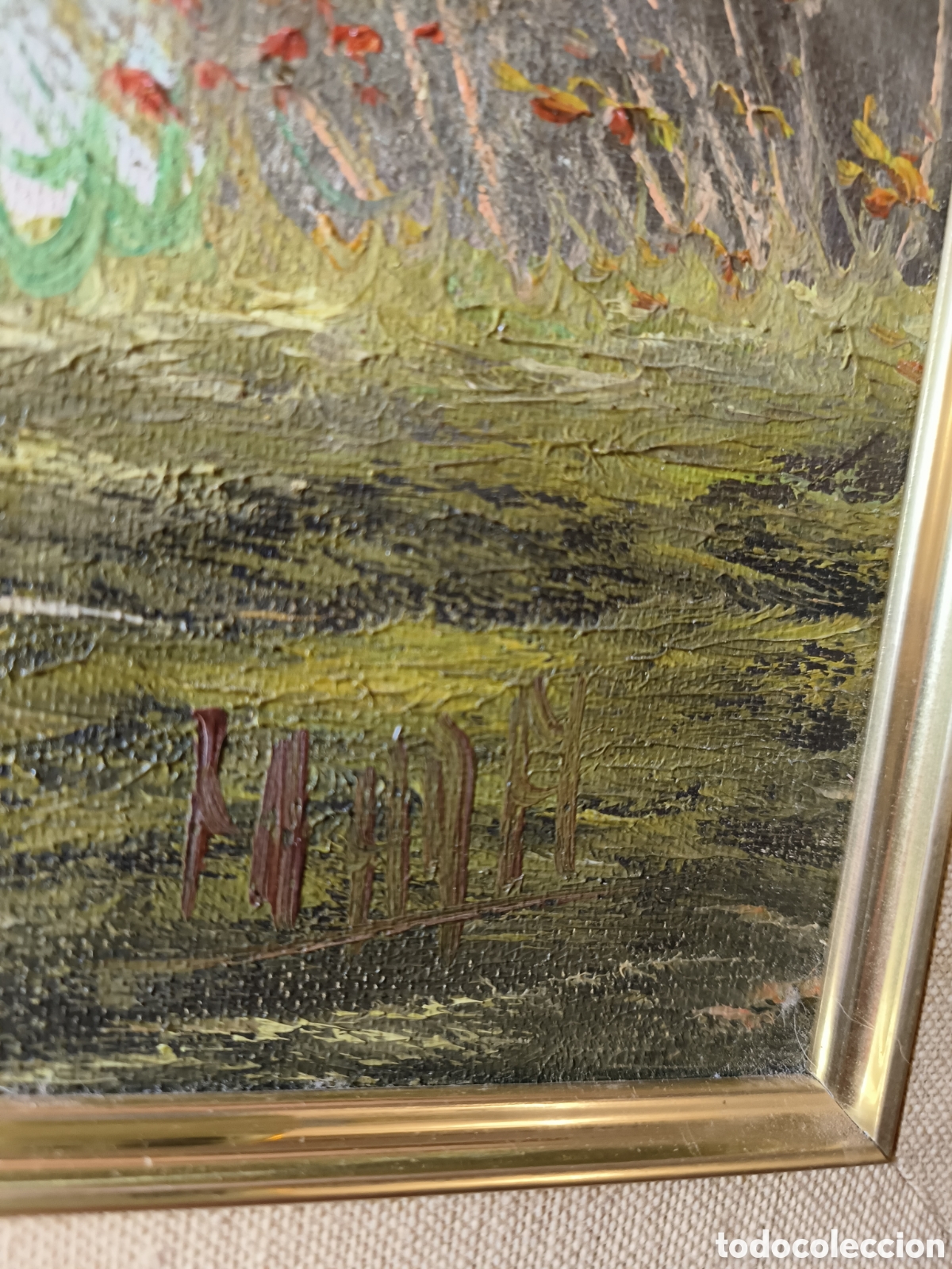 Otros objetos de arte: Cuadro &oacute;leo sobre tela firmado. - Foto 6