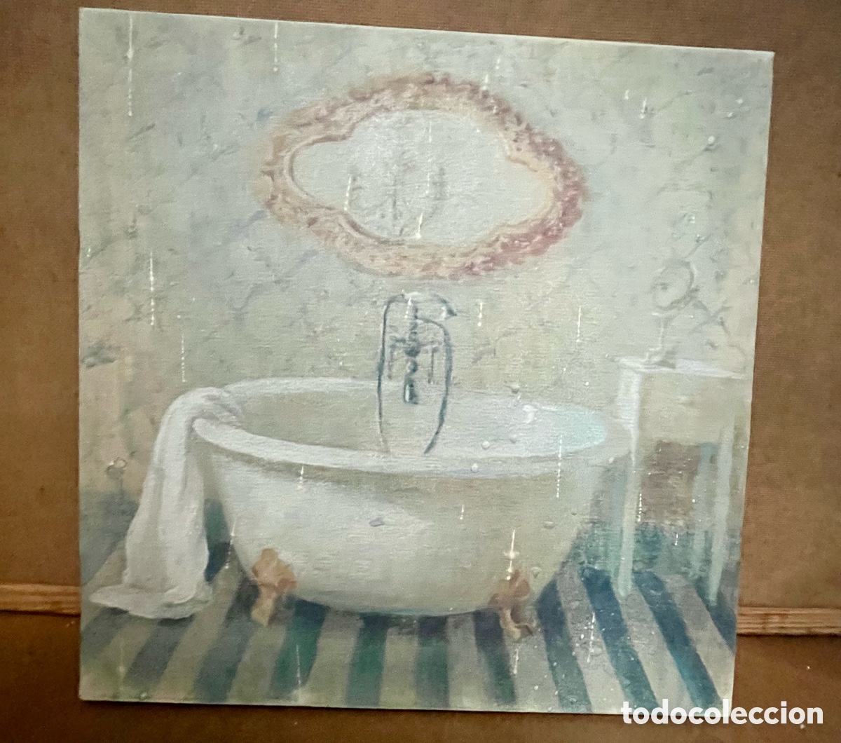 Otros objetos de arte: CUADRO &Oacute;LEO DOBRE LIENZO ESTAMPACI&Oacute;N - Foto 2