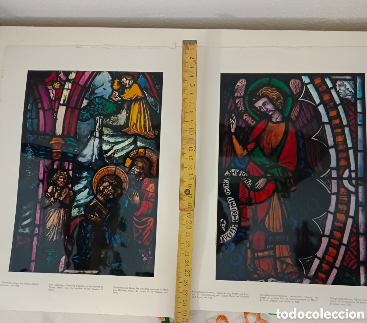 Otros objetos de arte: 2 laminas religiosas para ventanas o cristal - Foto 1
