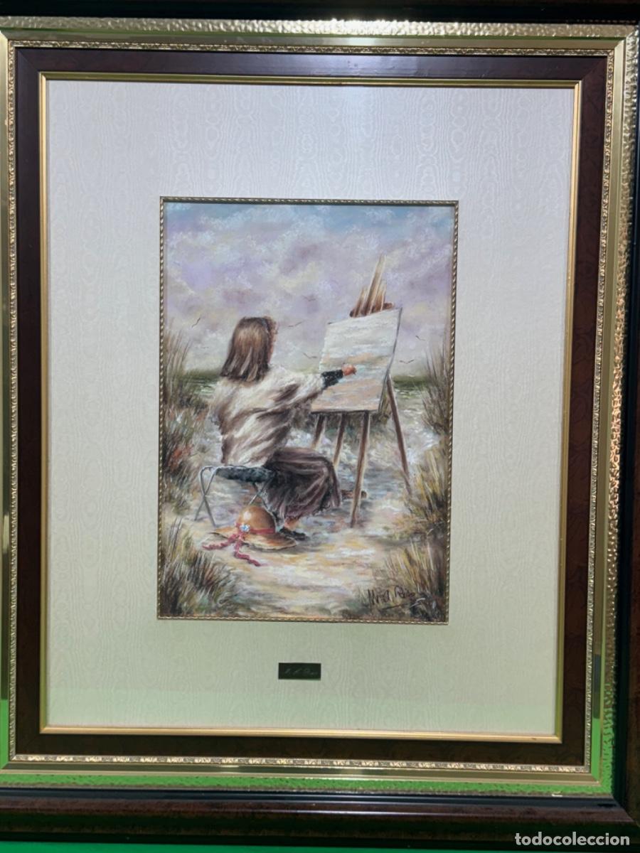 Otros objetos de arte: OBRA ORIGINAL AL PASTEL M.A. RICO CON CERTIFICADO - Foto 3