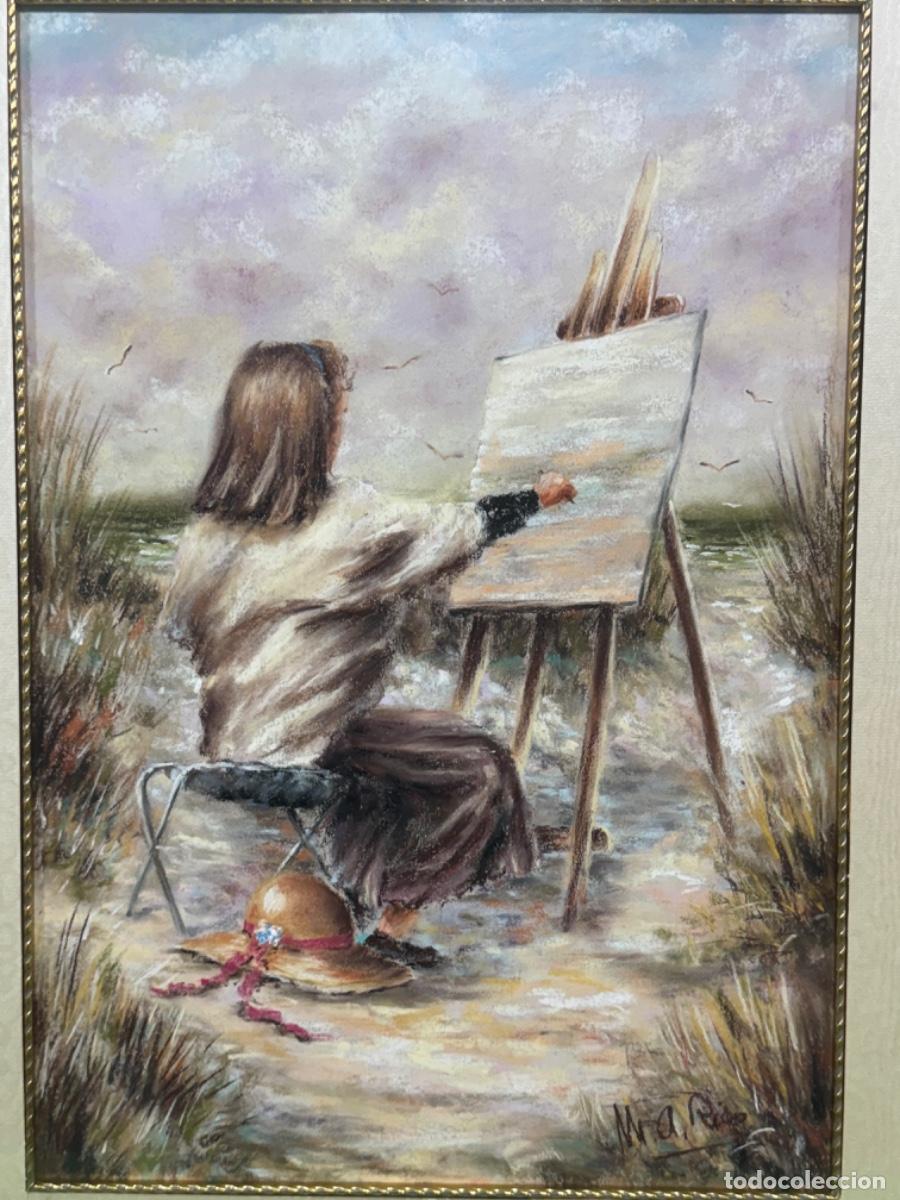 Otros objetos de arte: OBRA ORIGINAL AL PASTEL M.A. RICO CON CERTIFICADO - Foto 5