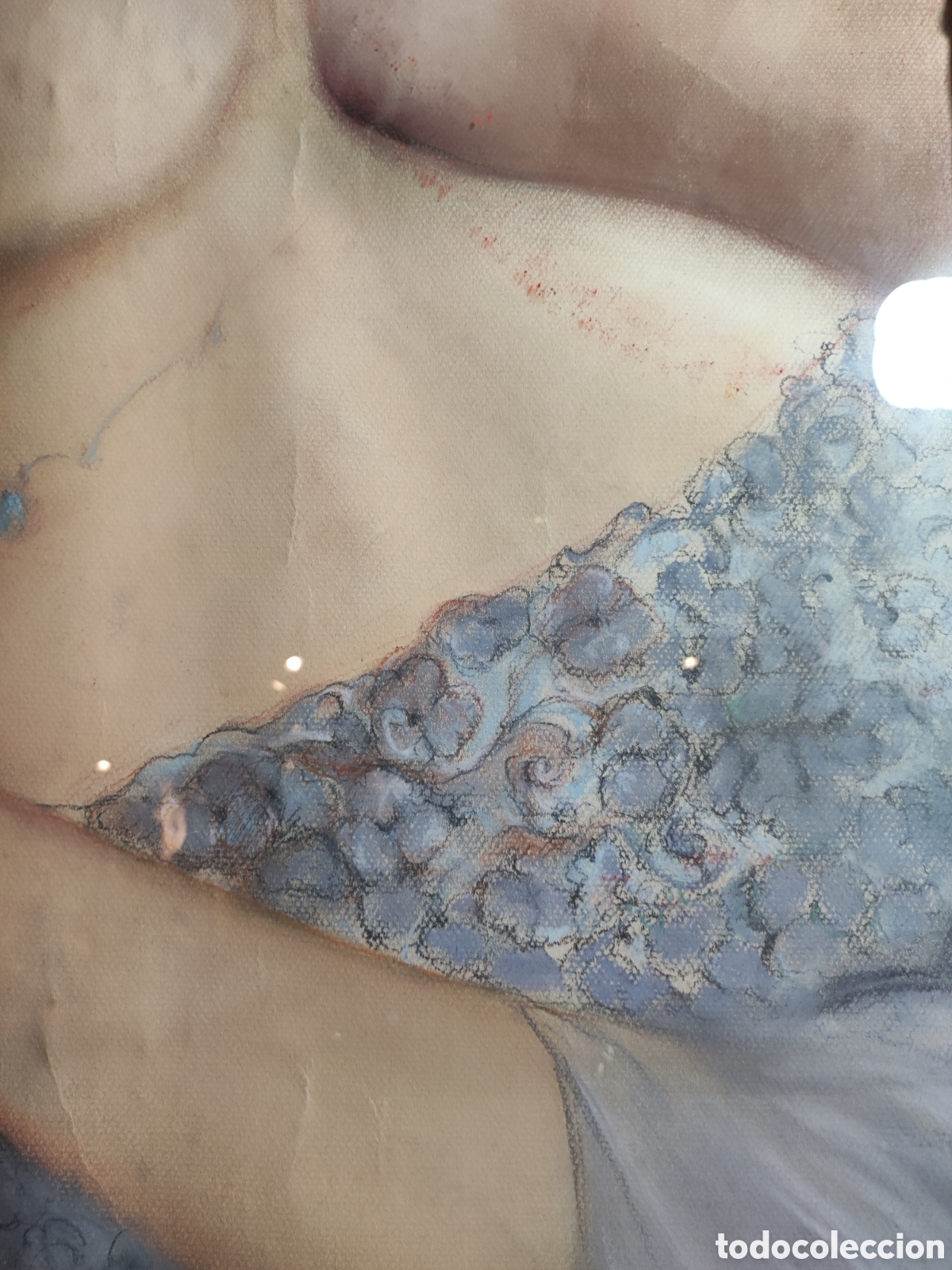 Otros objetos de arte: Retrato de mujer sobre papel - Foto 6