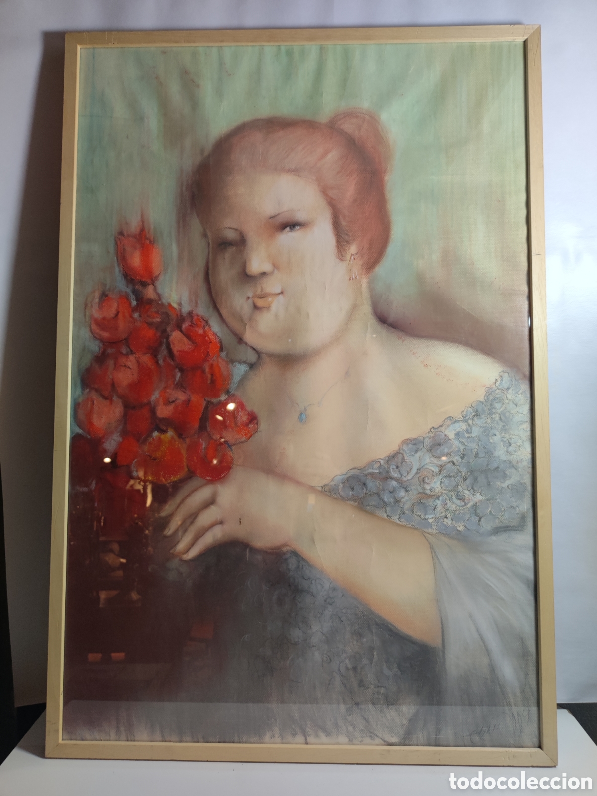 Otros objetos de arte: Retrato de mujer sobre papel - Foto 1