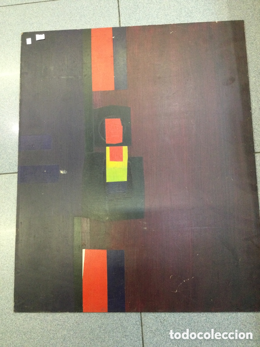 Otros objetos de arte: Cuadro abstracto sobre madera 61*50 lote52 - Foto 1