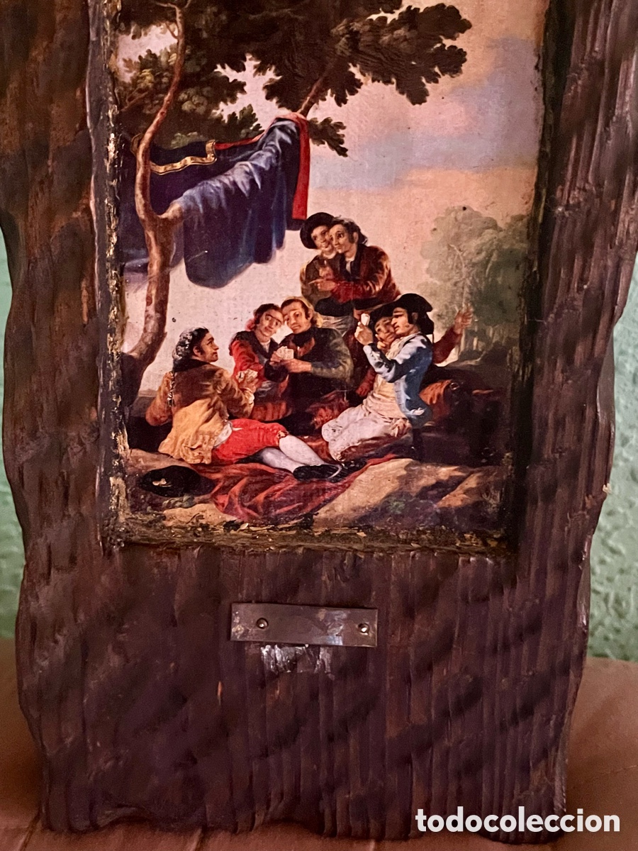 Otros objetos de arte: CUADRO R&Uacute;STICO HECHO A MANO GOYA A&Ntilde;OS 50 - Foto 4