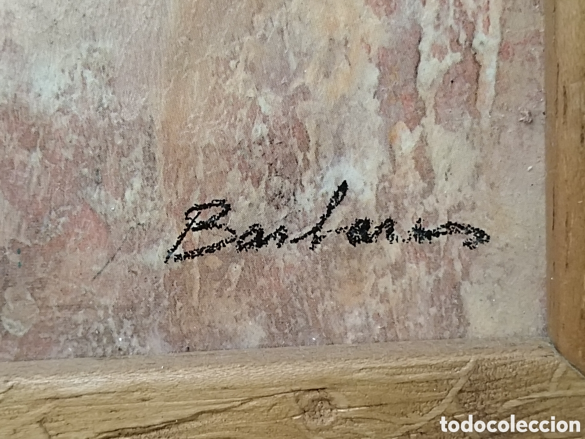 Otros objetos de arte: BODEG&Oacute;N EN MADERA CON FIRMA 57x47 cm - Foto 3
