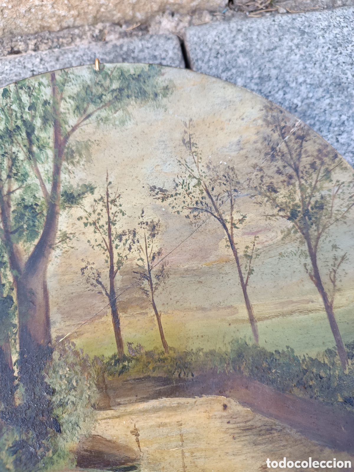 Otros objetos de arte: Plato pintado al oleo 1899 - Foto 2