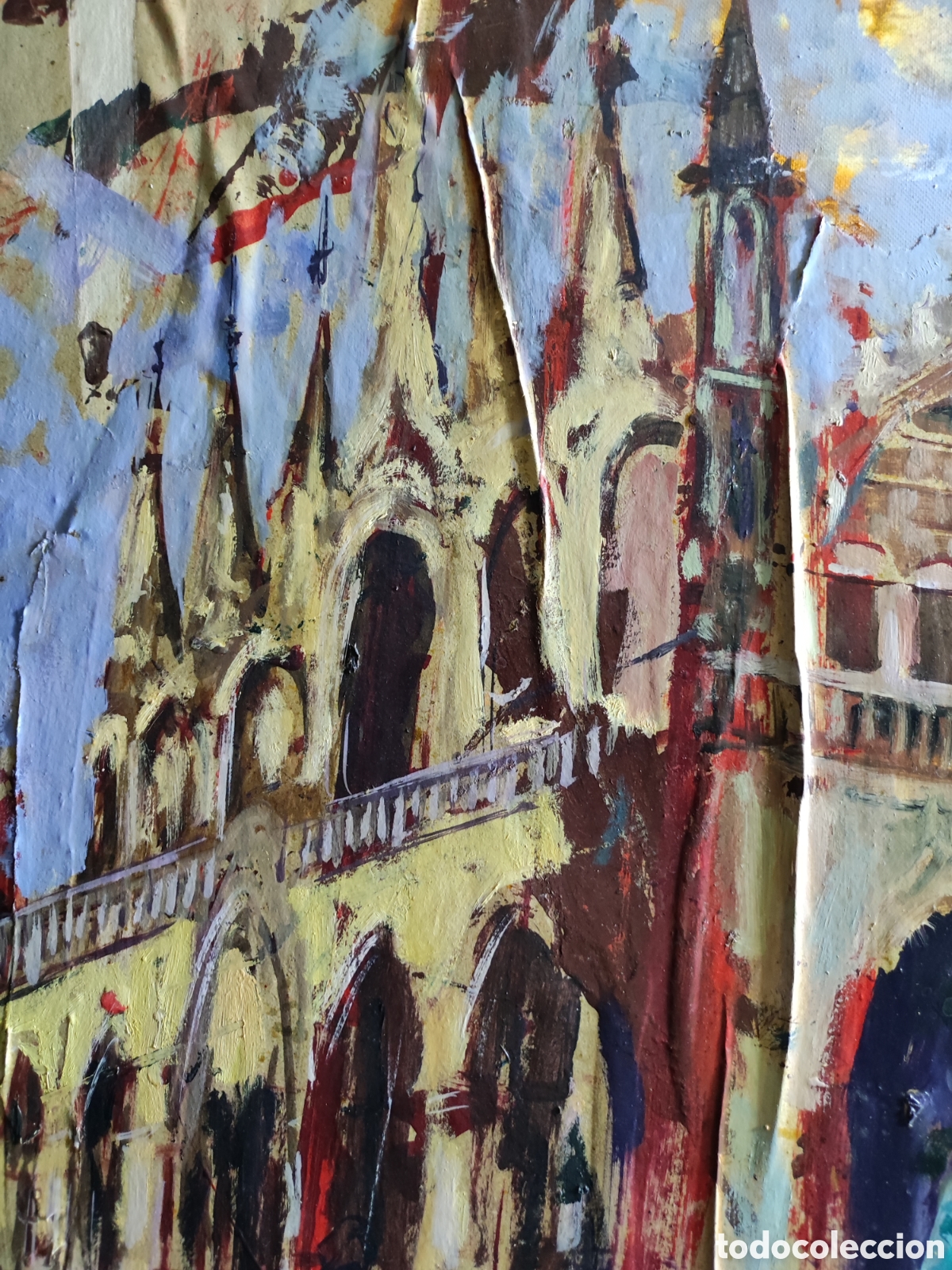 Otros objetos de arte: Carnaval de Venecia t&eacute;cnica mixta sobre lienzo. - Foto 4