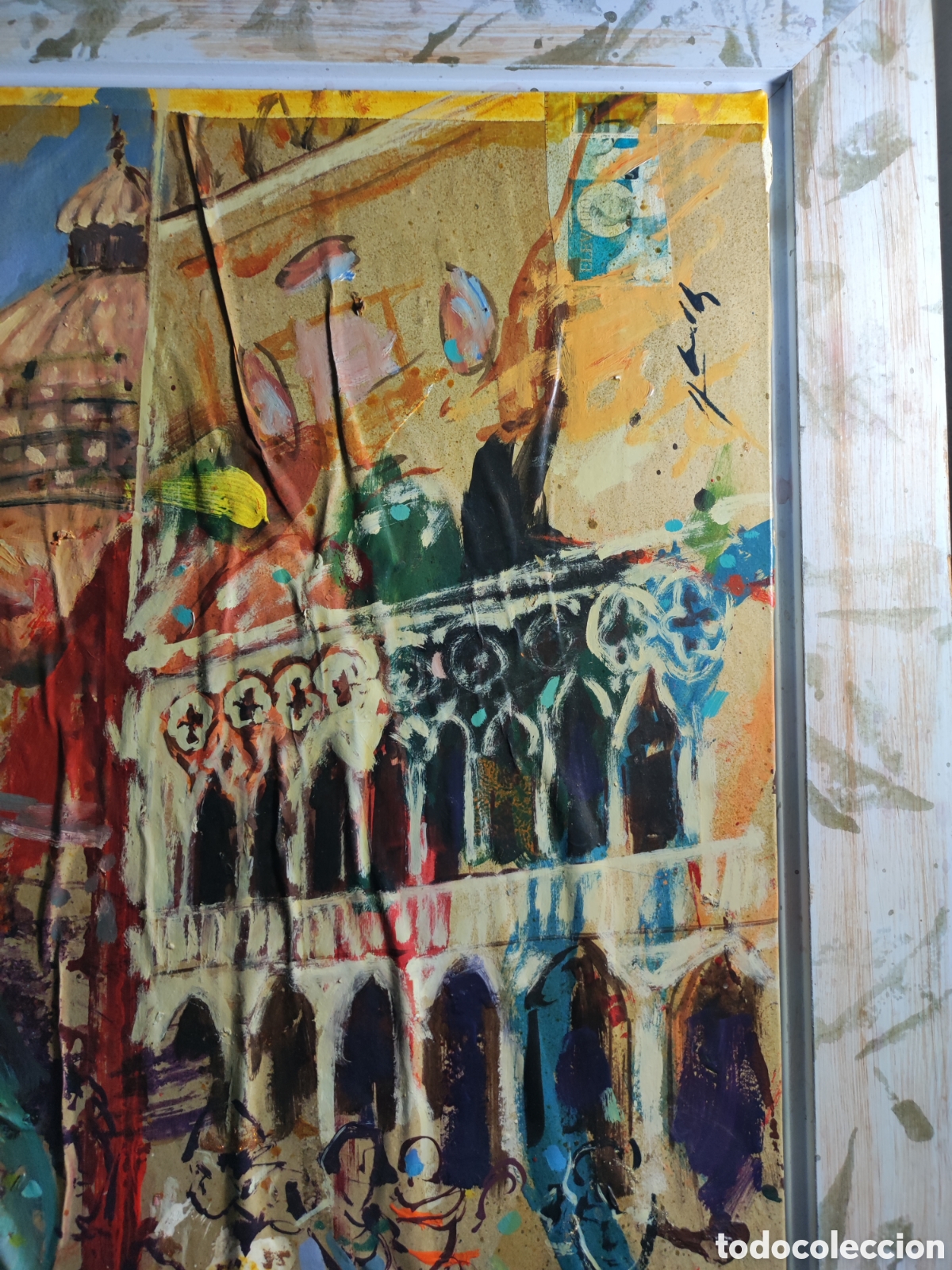 Otros objetos de arte: Carnaval de Venecia t&eacute;cnica mixta sobre lienzo. - Foto 7