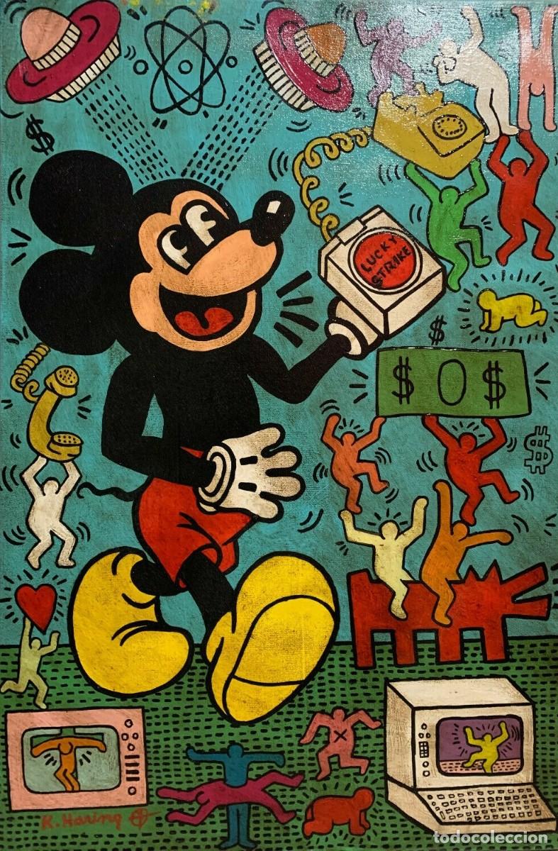 Otros objetos de arte: Keith Haring Acrilico sobre tela - Foto 1