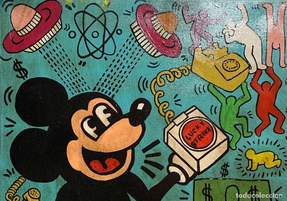 Otros objetos de arte: Keith Haring Acrilico sobre tela - Foto 2