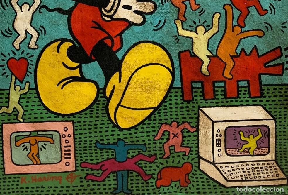 Otros objetos de arte: Keith Haring Acrilico sobre tela - Foto 3