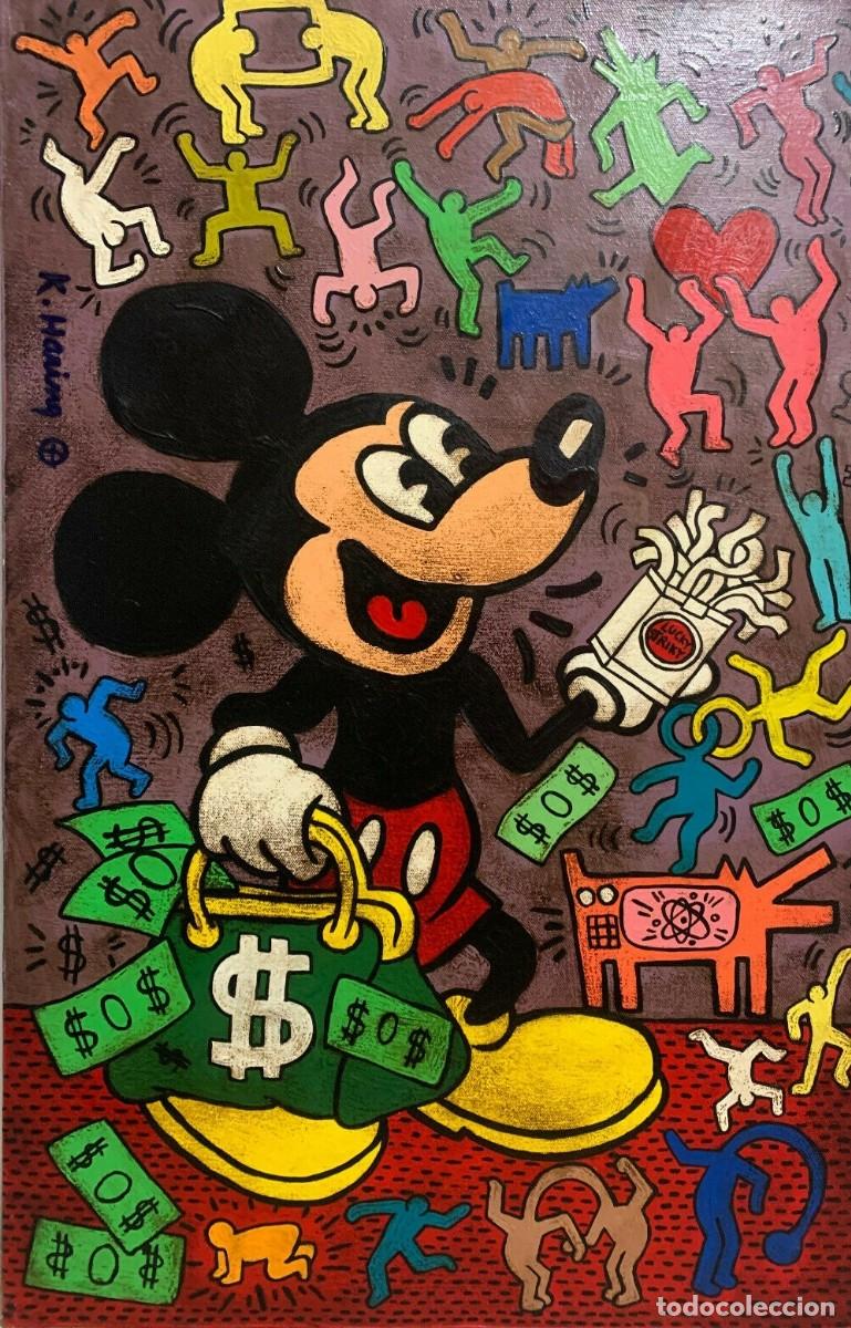 Otros objetos de arte: Keith Haring Acrilico sobre tela - Foto 1