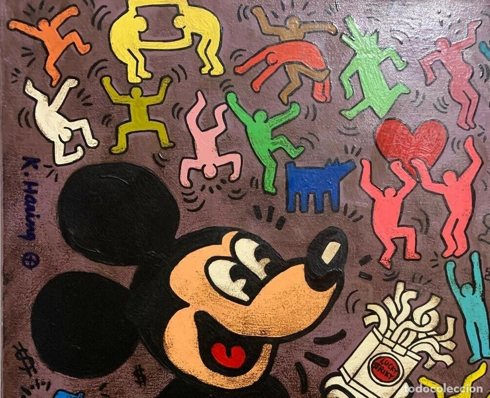 Otros objetos de arte: Keith Haring Acrilico sobre tela - Foto 2