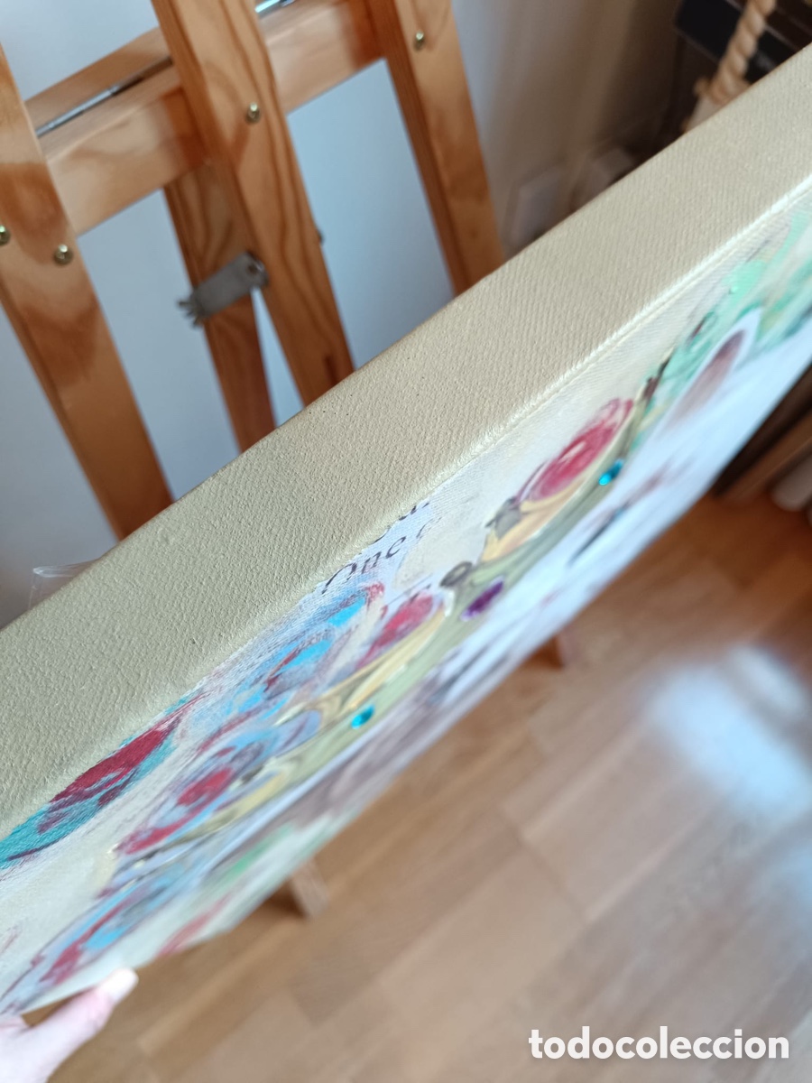 Otros objetos de arte: Cuadro de gato en tela - Foto 6