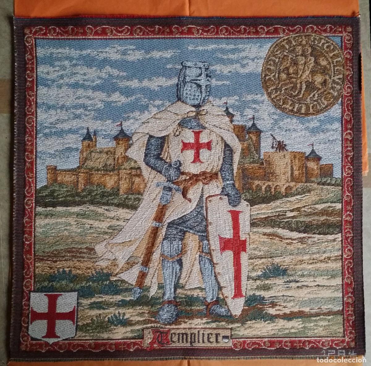 Otros objetos de arte: Templario. TAPIZ, etiqueta. - Foto 1
