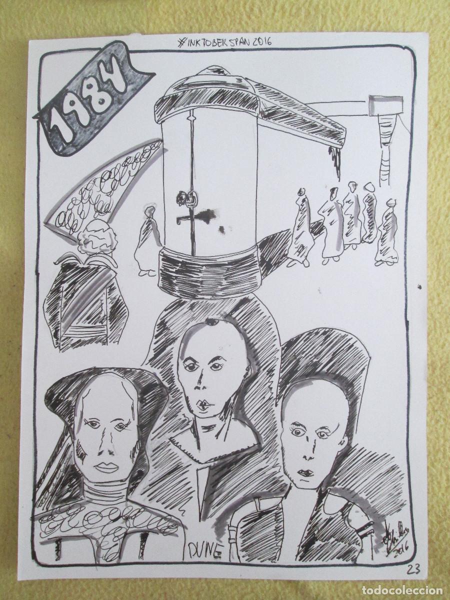 Otros objetos de arte: LAMINA EN TINTA DE PELICULA &rdquo;DUNE&rdquo; - Foto 1