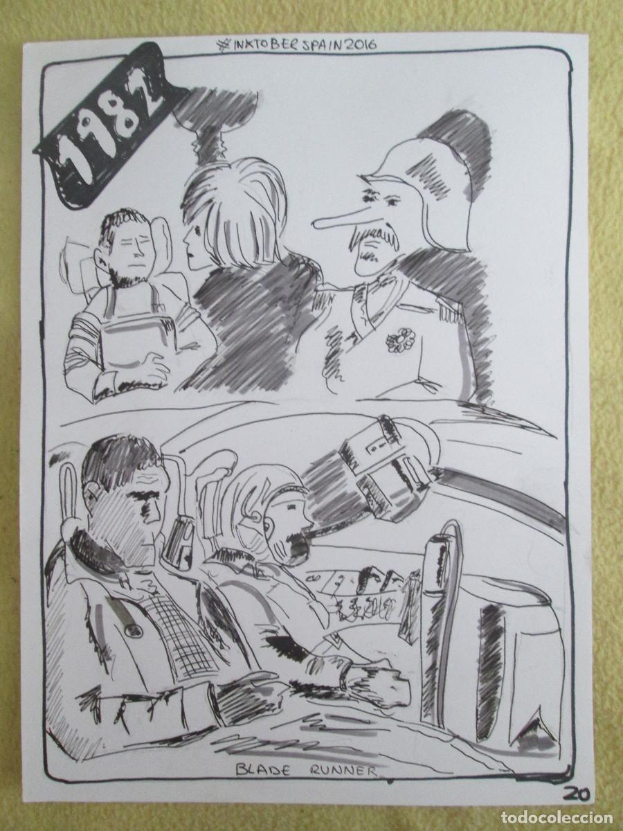 Otros objetos de arte: LAMINA EN TINTA DE PELICULA &rdquo;BLADE RUNNER&rdquo; - Foto 1