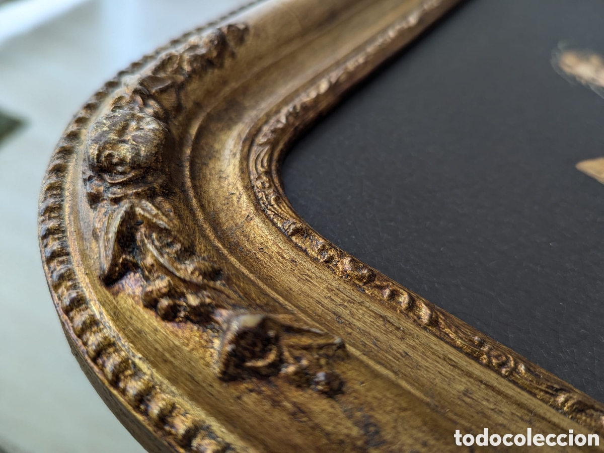 Otros objetos de arte: CUADRO DORADO CON FIGURA DE &Aacute;NGEL - Foto 2