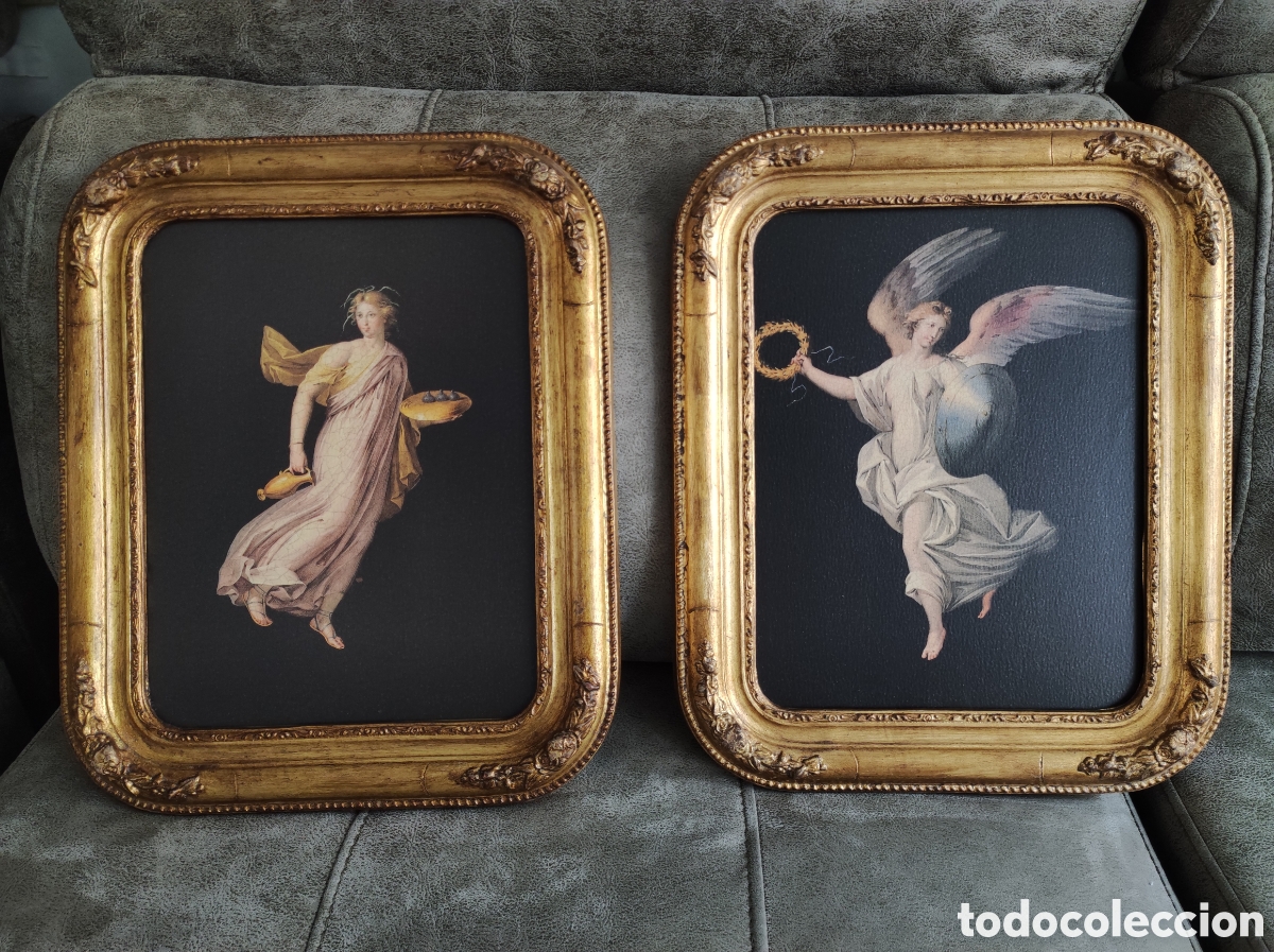Otros objetos de arte: CUADRO DORADO CON FIGURA DE &Aacute;NGEL - Foto 3