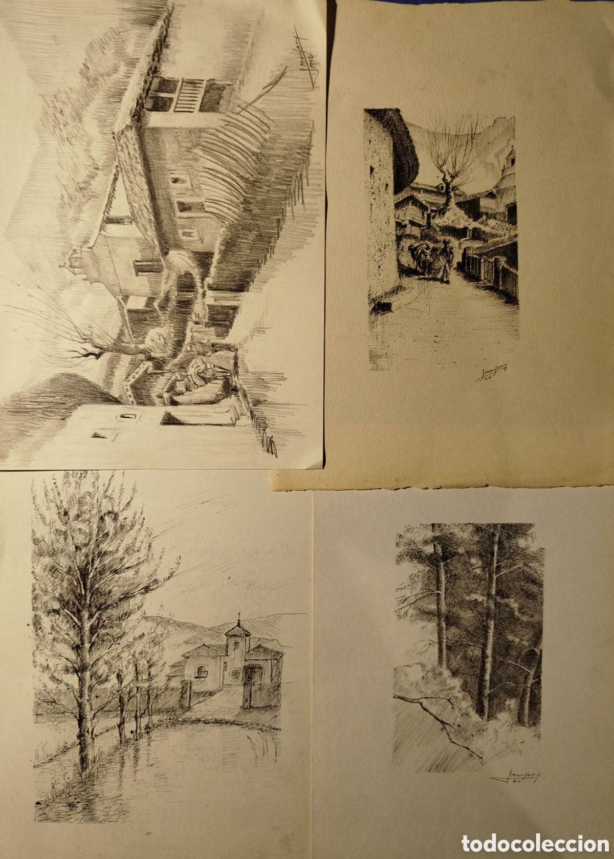 Otros objetos de arte: L&aacute;minas de J Marfany a&ntilde;os 90 - Foto 1
