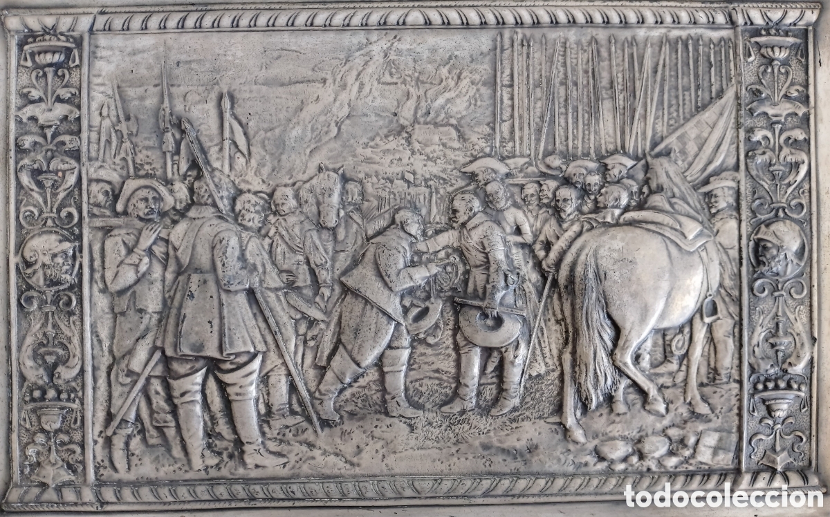 Otros objetos de arte: Bajorrelieve Rendici&oacute;n Breda Alpaca. - Foto 4