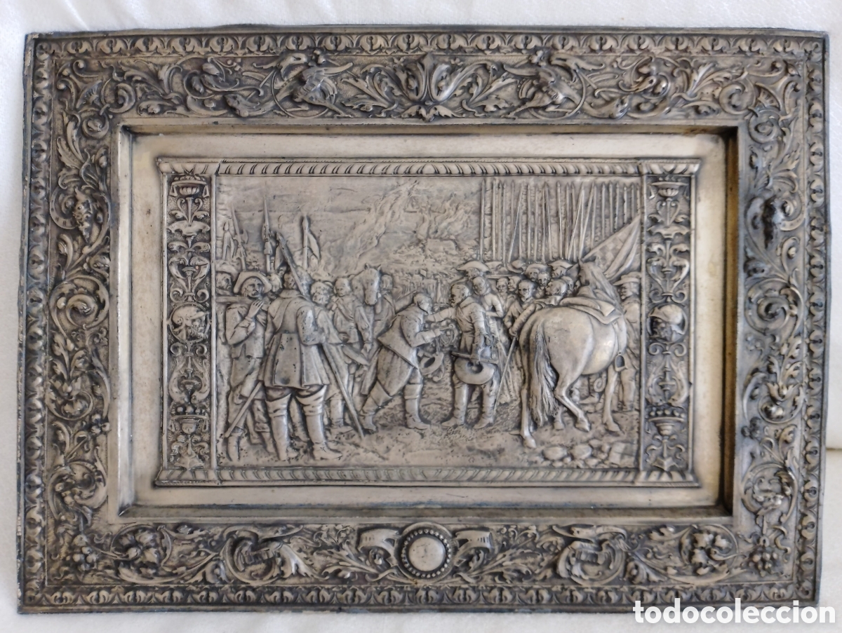 Otros objetos de arte: Bajorrelieve Rendici&oacute;n Breda Alpaca. - Foto 6