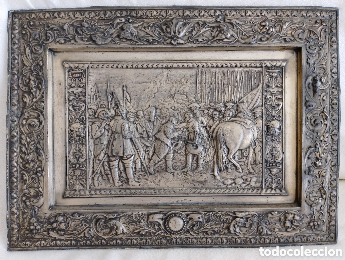 Otros objetos de arte: Bajorrelieve Rendici&oacute;n Breda Alpaca. - Foto 13