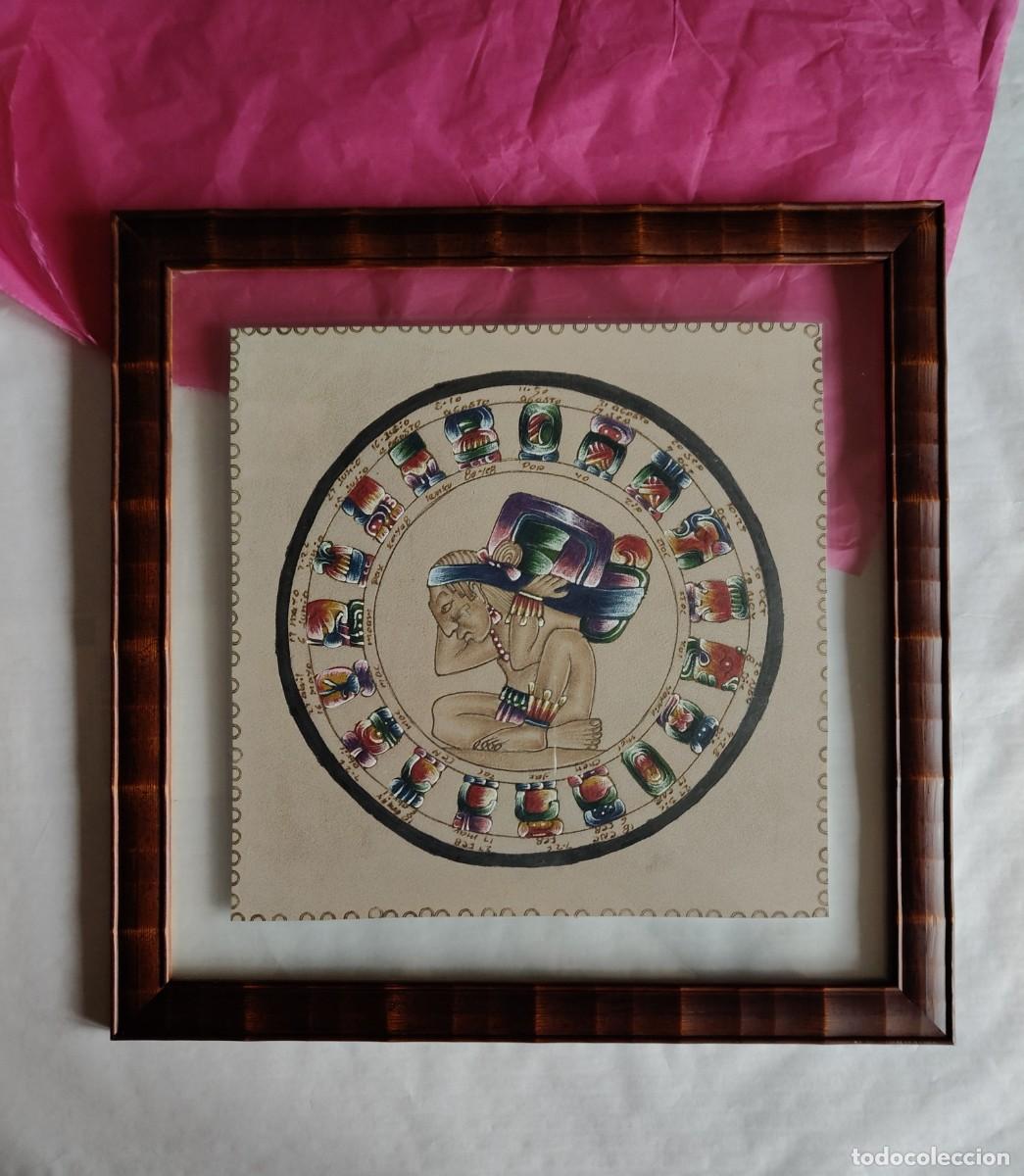 Otros objetos de arte: Calendario MAYA en cuero - Foto 1