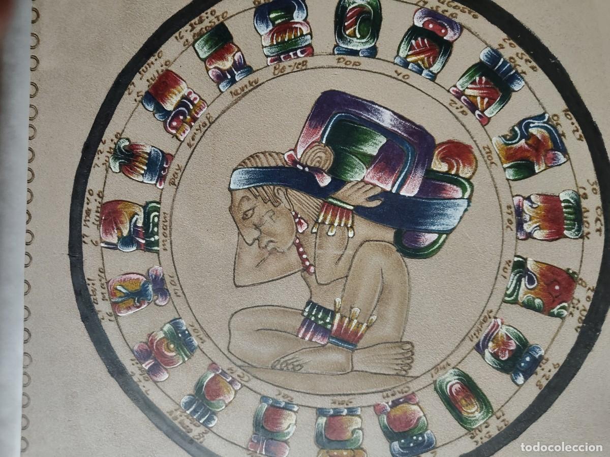 Otros objetos de arte: Calendario MAYA en cuero - Foto 4