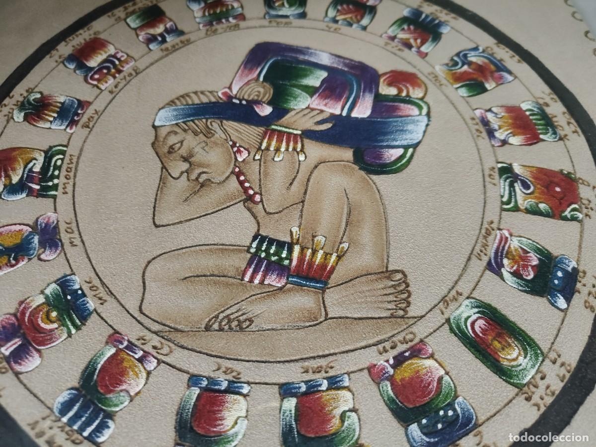 Otros objetos de arte: Calendario MAYA en cuero - Foto 11