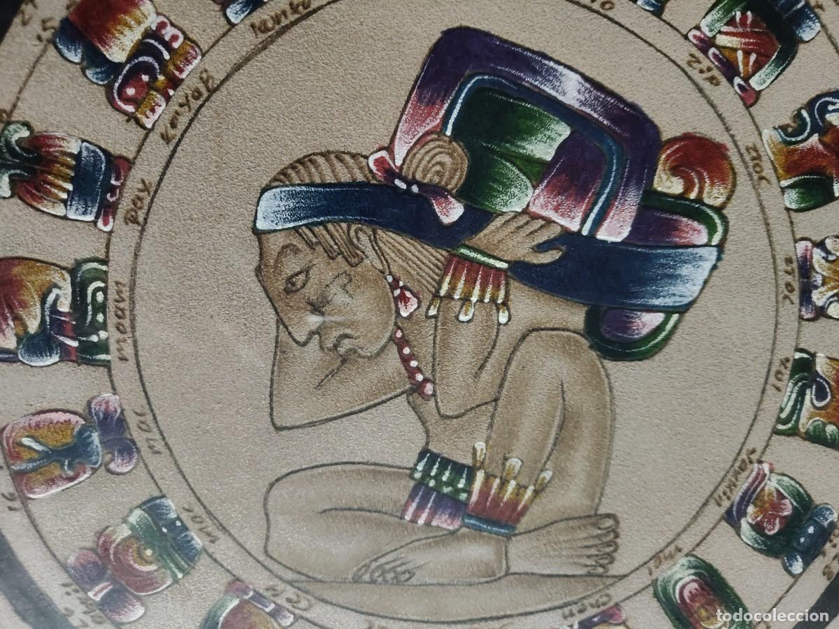 Otros objetos de arte: Calendario MAYA en cuero - Foto 12