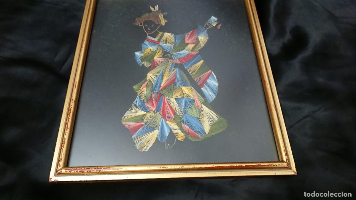Otros objetos de arte: Cuadro Geisha, hecho a mano de hilo. - Foto 1