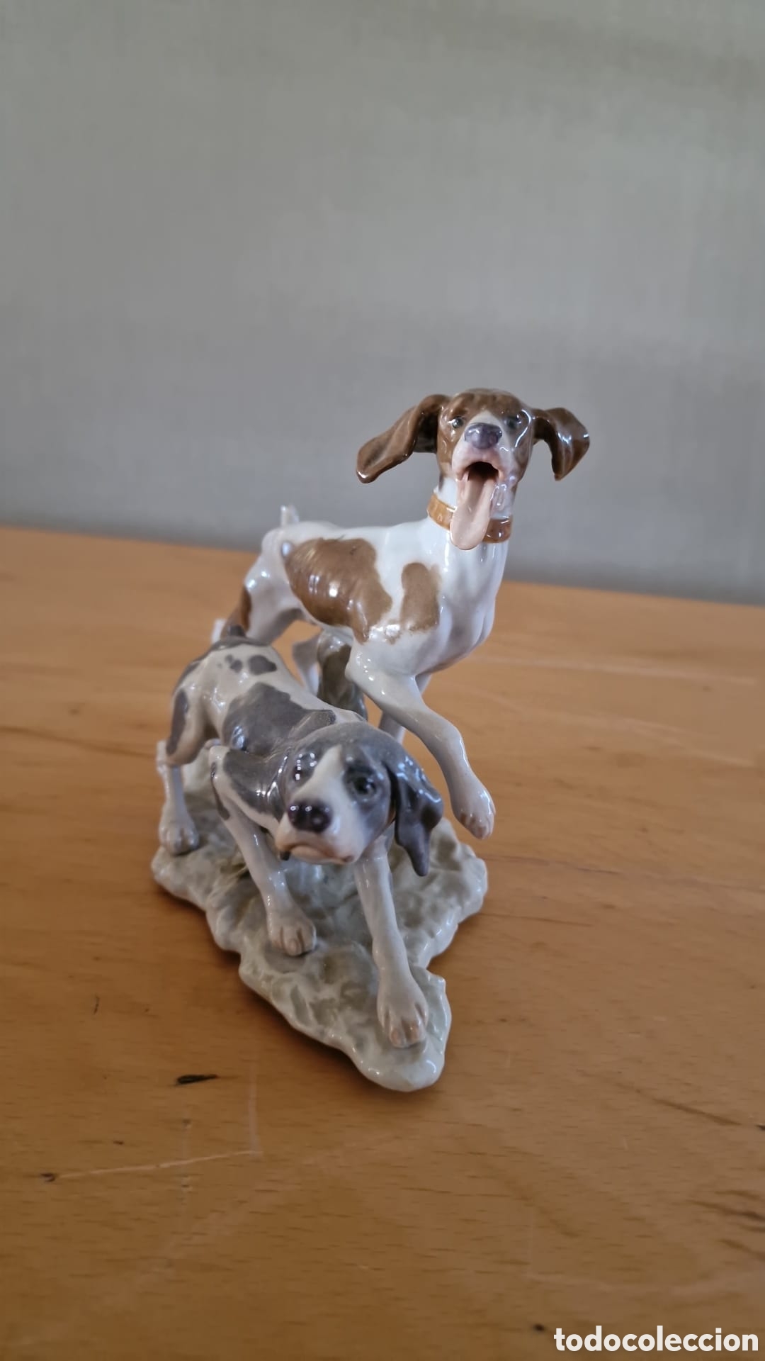Otros objetos de arte: Figura perros caza antigua - Foto 2