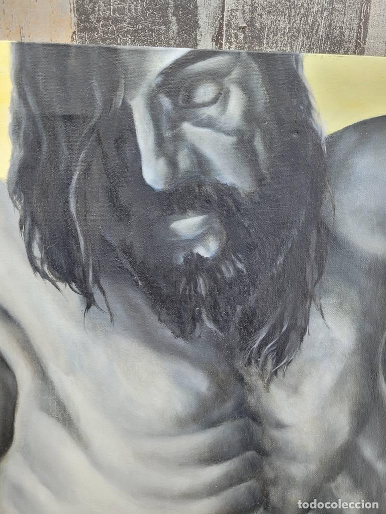 Otros objetos de arte: LIENZO PINTADO A MANO DE JES&Uacute;S - Foto 2