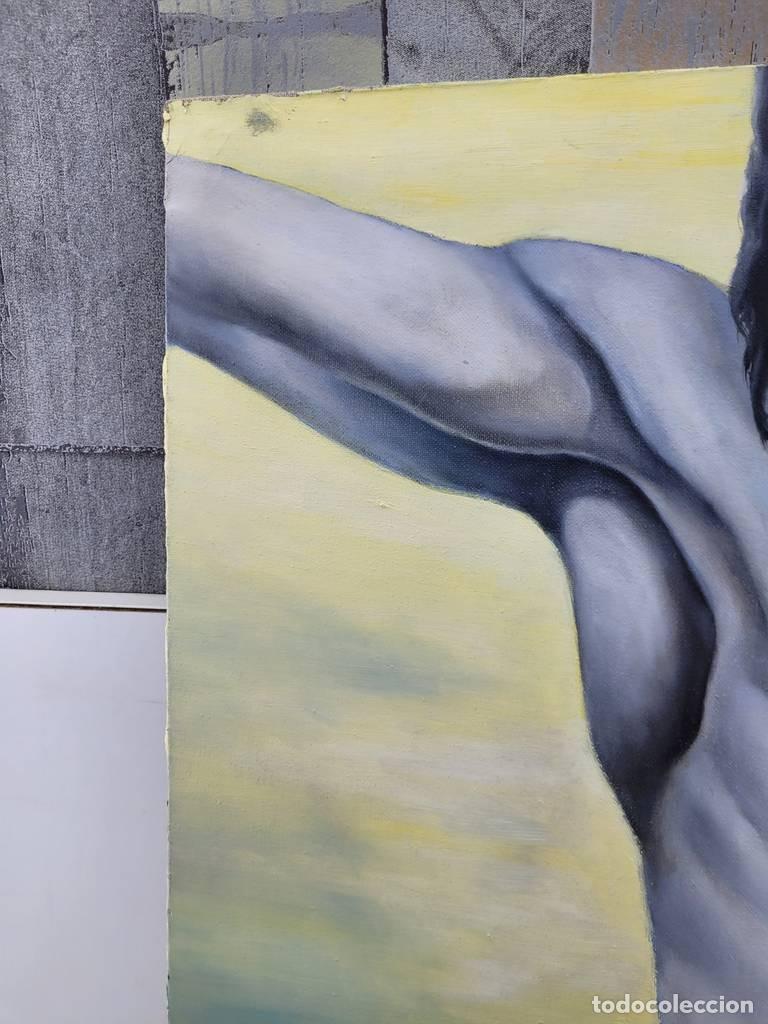 Otros objetos de arte: LIENZO PINTADO A MANO DE JES&Uacute;S - Foto 4