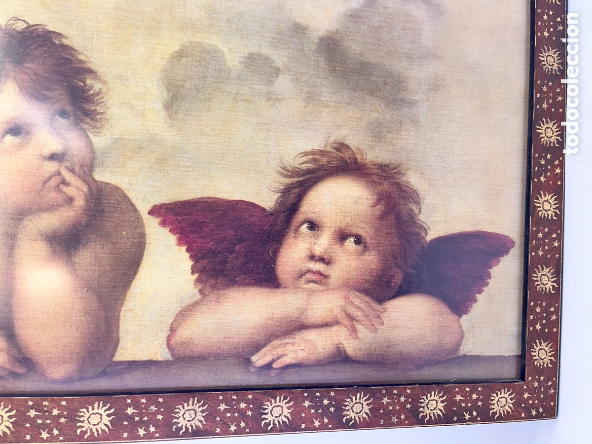 Otros objetos de arte: L&aacute;mina enmarcada de querubines o angelitos - Foto 2