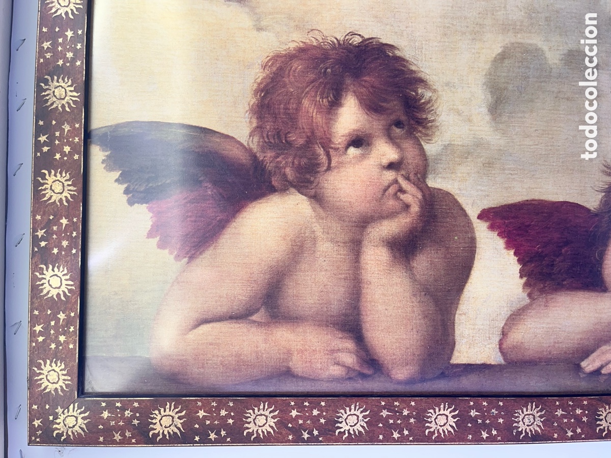 Otros objetos de arte: L&aacute;mina enmarcada de querubines o angelitos - Foto 3