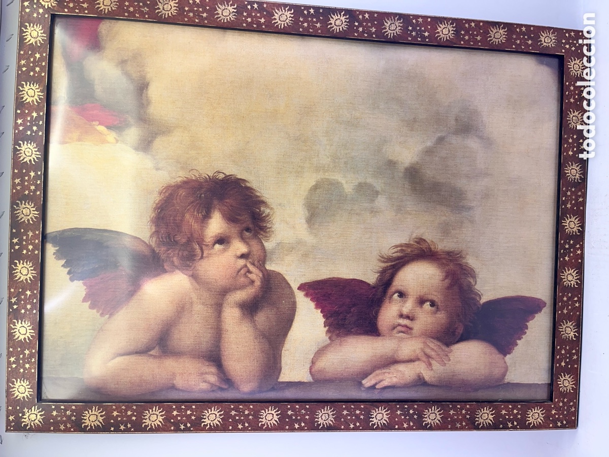 Otros objetos de arte: L&aacute;mina enmarcada de querubines o angelitos - Foto 4