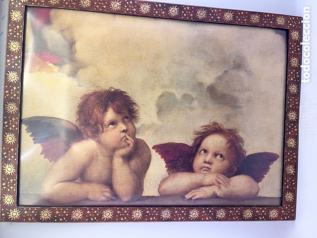 Otros objetos de arte: L&aacute;mina enmarcada de querubines o angelitos - Foto 5