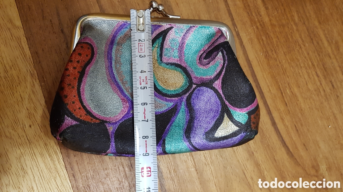 Otros objetos de arte: Monedero &Uacute;NICO Pintado a mano - Foto 4