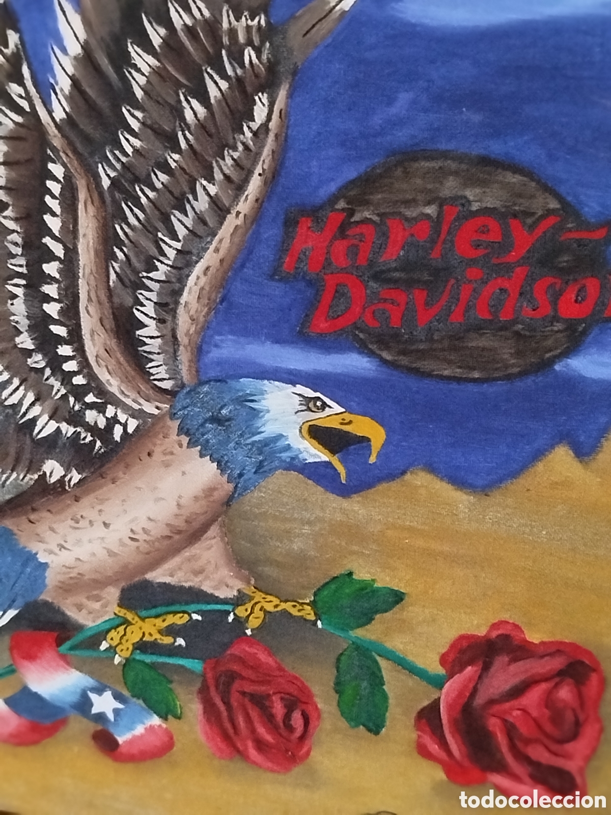 Otros objetos de arte: Cuadro original Harley Davidson - Foto 5